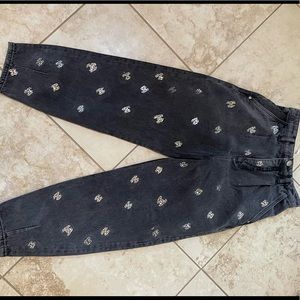 Vintage Chanel washed grey denim jeans 38
